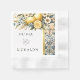 Mittelmeer Blume Italienisch Positano Lemon Serviette