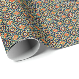Mittelmeer-Blumenmuster Geschenkpapier