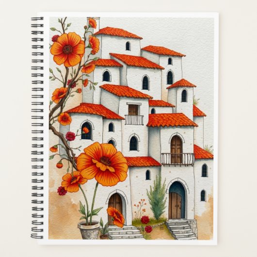 Mittelmeer-Blüten-Artisan-Planer Planer (Vorderseite)