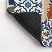 Mittelmeer Boho-Fliesenmuster Mousepad (Ecke)