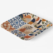 Mittelmeer Boho-Fliesenmuster Pappteller (Gewinkelt)