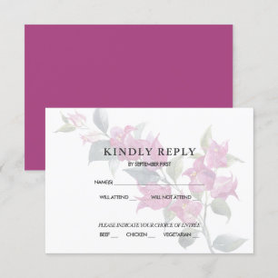 Mittelmeer-Bougainvillea Rosa RSVP-Antwort Einladung
