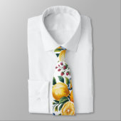 Mittelmeer Citrus Bouquet Hochzeitsgroom Krawatte (Gebunden)