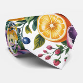 Mittelmeer Citrus Bouquet Hochzeitsgroom Krawatte (Gerollt)
