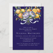 Mittelmeer Citrus Bouquet Junggeselinnen-Abschied Einladung (Vorderseite)