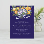 Mittelmeer Citrus Bouquet Junggeselinnen-Abschied Einladung (Stehend Vorderseite)