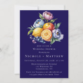 Mittelmeer Citrus Bouquet Polterabend Einladung (Vorderseite)