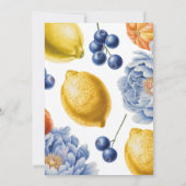 Mittelmeer Citrus Bouquet Polterabend Einladung (Rückseite)