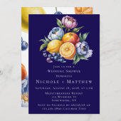 Mittelmeer Citrus Bouquet Polterabend Einladung (Vorne/Hinten)