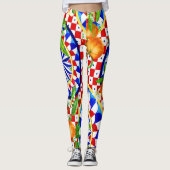 Mittelmeer Citrus & Dolce Tile Leggings (Vorderseite)