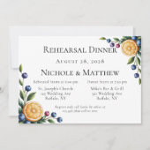 Mittelmeer Citrus Hochzeit Probe Dinner Einladung (Vorderseite)