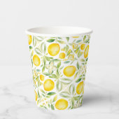 Mittelmeer Citrus Lemon Tiles Pappbecher (Vorderseite)