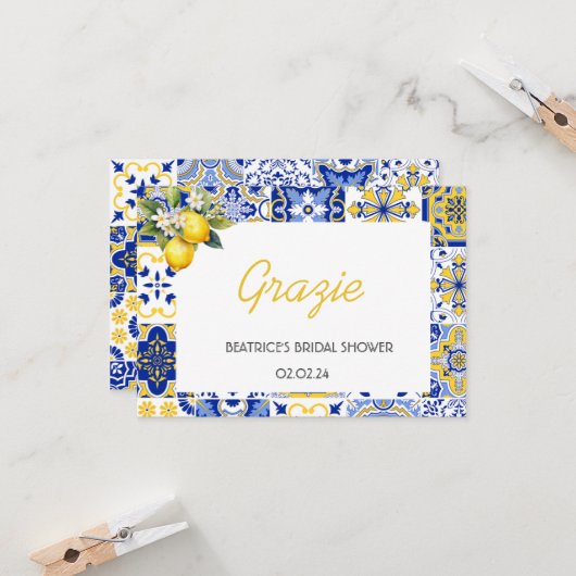 Mittelmeer Das ist wieder italienisch Danke Karte (Vorderseite/Rückseite Beispiel)