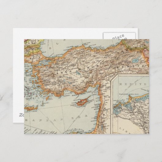 Mittelmeer E Postkarte (Vorne/Hinten)