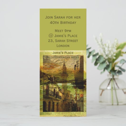 Mittelmeer Einladung (Stehend Vorderseite)