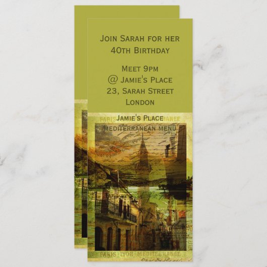 Mittelmeer Einladung (Vorne/Hinten)