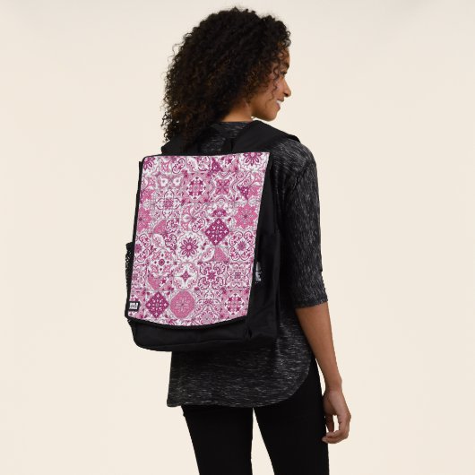 Mittelmeer-Farbtöne/ Azulejo-Fliesen Rucksack (Ausgewaschen)