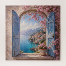 Mittelmeer-Fensterblick-Puzzle