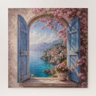 Mittelmeer-Fensterblick-Puzzle Puzzle