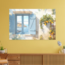 Mittelmeer-Fensterblickrahmen Küste Zitrone Balkon