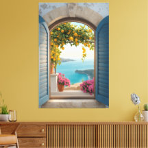 Mittelmeer-Fensterblickrahmen - Küstenlemon