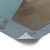 Mittelmeer-Fensterblickrahmen - Küstenlemon Poster (Ecke)