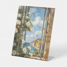 Mittelmeer-Fensterrosen-Kunstkarte