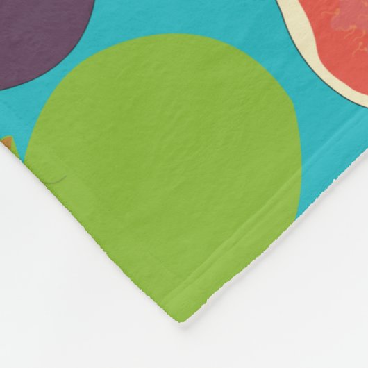 Mittelmeer Fig Summer Fruchtmuster Fleecedecke (Ecke)