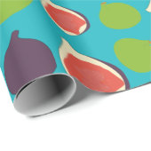 Mittelmeer Fig Summer Fruchtmuster Geschenkpapier (Rolleneckpunkt)