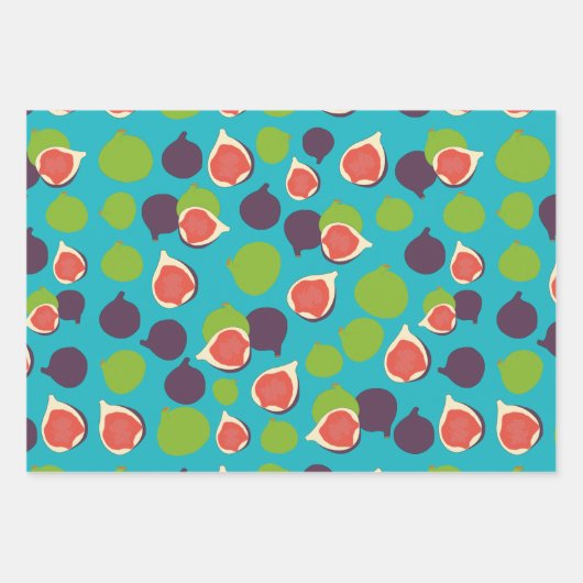 Mittelmeer Fig Summer Fruchtmuster Geschenkpapier Set (Vorderseite 2)