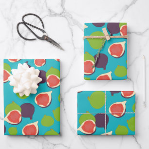 Mittelmeer Fig Summer Fruchtmuster Geschenkpapier Set