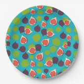 Mittelmeer Fig Summer Fruchtmuster Pappteller (Vorderseite)