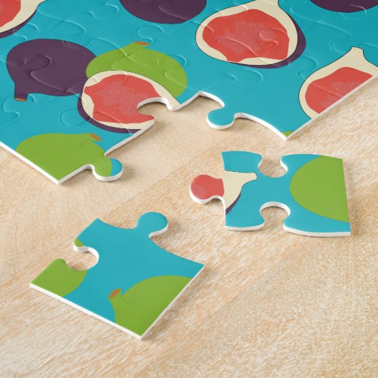 Mittelmeer Fig Summer Fruchtmuster Puzzle (Seite)
