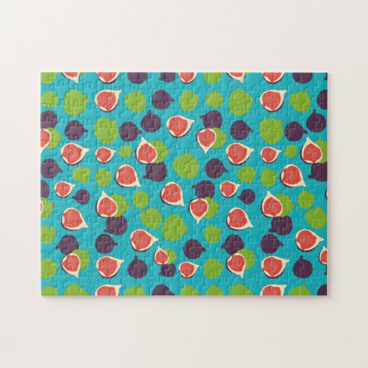 Mittelmeer Fig Summer Fruchtmuster  Puzzle (Horizontal)