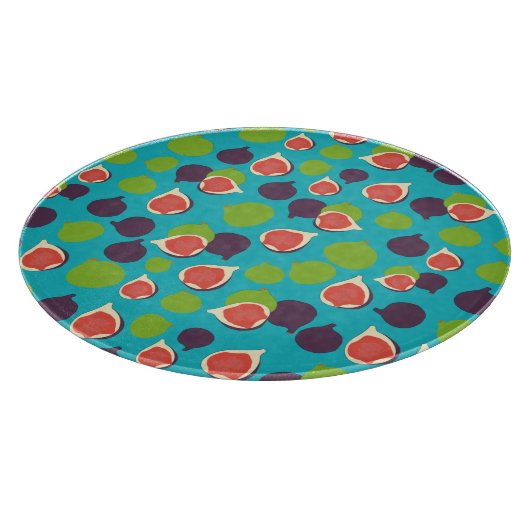 Mittelmeer Fig Summer Fruchtmuster Schneidebrett (Ecke)