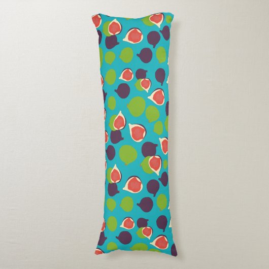 Mittelmeer Fig Summer Fruchtmuster Seitenschläferkissen (Vorderseite Vertikal)