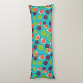 Mittelmeer Fig Summer Fruchtmuster Seitenschläferkissen (Rückseite (Vertikal))