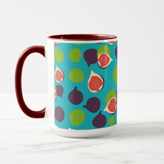 Mittelmeer Fig Summer Fruchtmuster Tasse (Links)