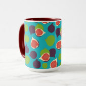 Mittelmeer Fig Summer Fruchtmuster Tasse (Vorderseite Links)