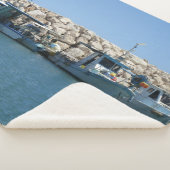 Mittelmeer-Fischerboote in Blaumeer-Design Sherpadecke (3/4)