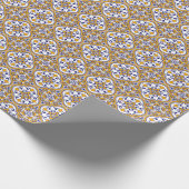 Mittelmeer-Fliese Elegant Boho Geschenkpapier (Ecke)