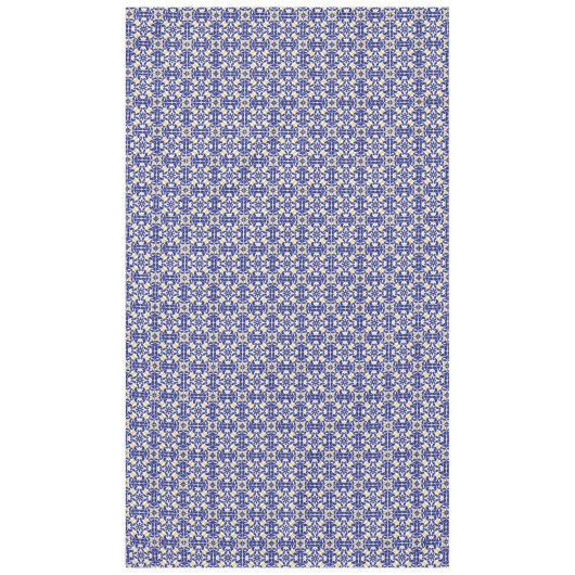 Mittelmeer Fliesen Blau-Gelb Muster Tischdecke (Vorderseite)