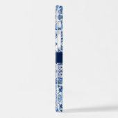 Mittelmeer-Fliesen, Portugal, Azulejo, Ihr Name iPhone Hülle (Linke Seite)