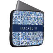 Mittelmeer-Fliesen, Portugal, Azulejo, Ihr Name Laptopschutzhülle (Vorne Rechts)