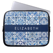 Mittelmeer-Fliesen, Portugal, Azulejo, Ihr Name Laptopschutzhülle (Vorderseite)