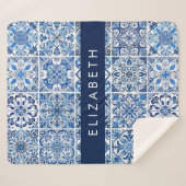 Mittelmeer-Fliesen, Portugal, Azulejo, Ihr Name Sherpadecke (Vorderseite (Horizontal))