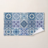 Mittelmeer-Fliesen, Portugal, Azulejo, Majolica Badhandtuch Set (Handtuch)