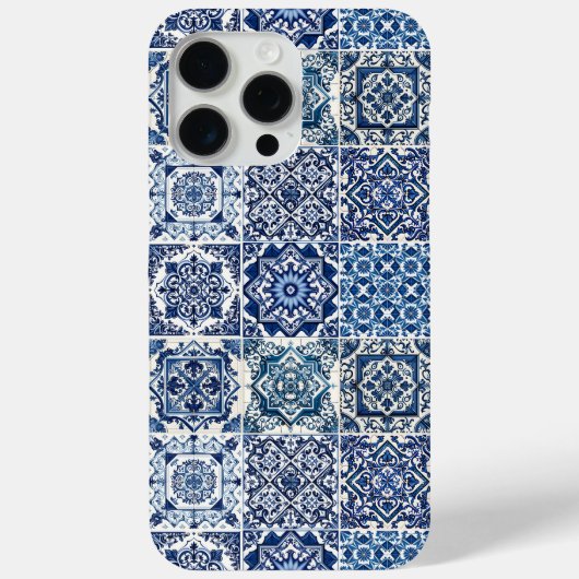 Mittelmeer-Fliesen, Portugal, Azulejo, Majolica Case-Mate iPhone Hülle (Rückseite)