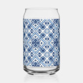 Mittelmeer-Fliesen, Portugal, Azulejo, Majolica Dosenglas (Rückseite)