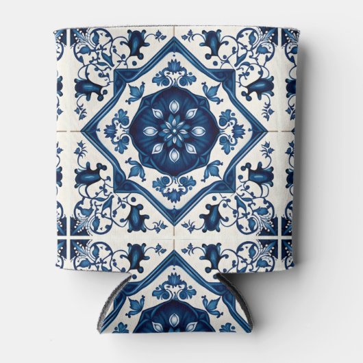 Mittelmeer-Fliesen, Portugal, Azulejo, Majolica Dosenkühler (Vorderseite)